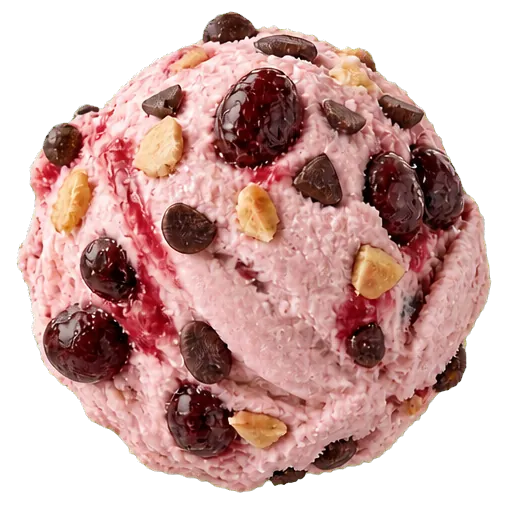 Cherry Chocolate Chip with Honey Roasted Almonds gelato